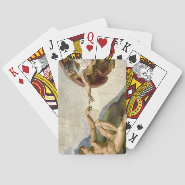 Michelangelo Creation of Adam Art Playing Cards (Back)