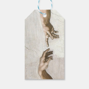 Michelangelo Creation of Adam Hands Fine Art Gift Tags