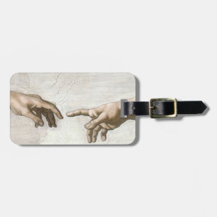 Michelangelo Creation of Adam Hands Fine Art Luggage Tag