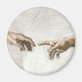 Michelangelo Creation of Adam Hands Fine Art Magnet