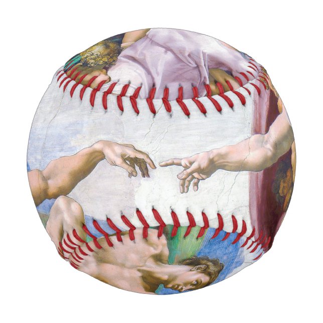 Michelangelo - Creation of Adam Isolated Baseball (Front)