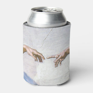 Michelangelo - Creation of Adam Isolated Can Cooler