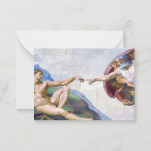 Michelangelo - Creation of Adam Isolated Card