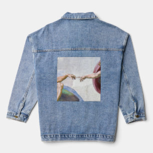Michelangelo - Creation of Adam Isolated Denim Jacket