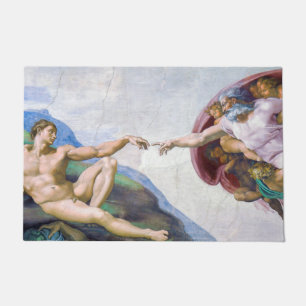 Michelangelo - Creation of Adam Isolated Doormat