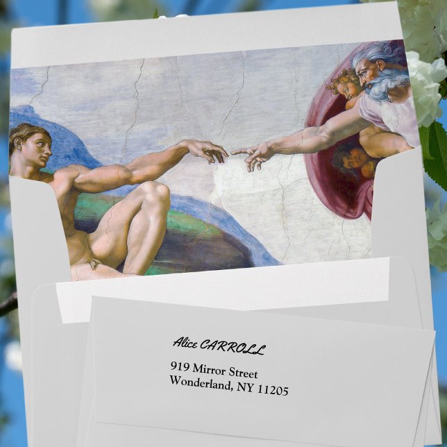 Michelangelo - Creation of Adam Isolated Envelope (Creator Uploaded)
