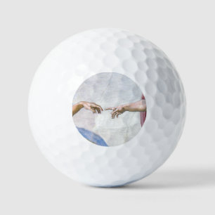 Michelangelo - Creation of Adam Isolated Golf Balls
