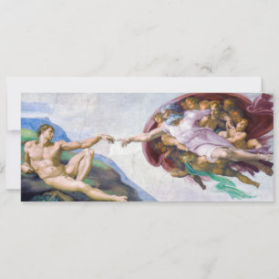 Michelangelo - Creation of Adam Isolated Invitation