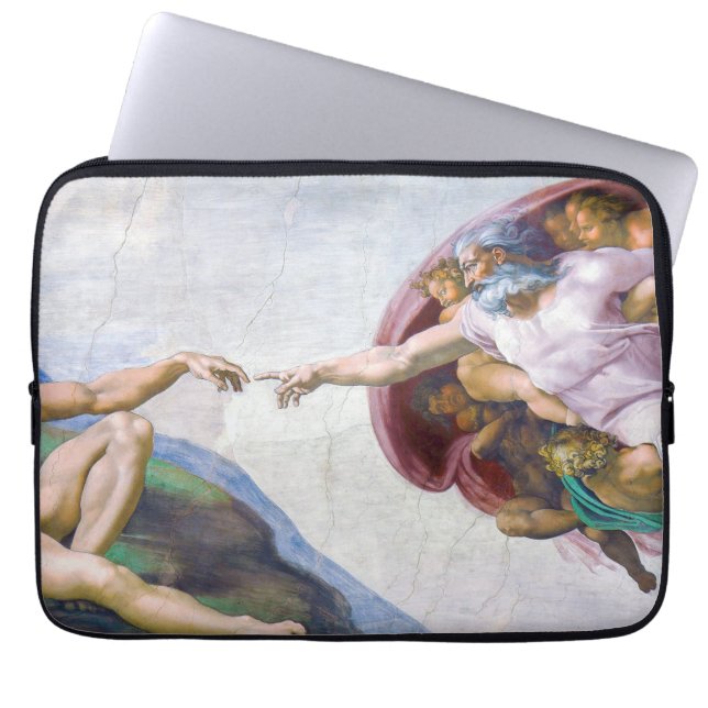 Michelangelo - Creation of Adam Isolated Laptop Sleeve (Front)