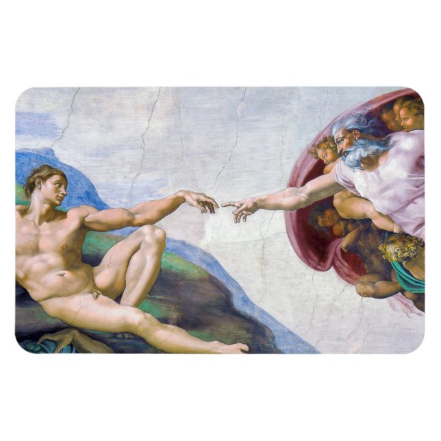 Michelangelo - Creation of Adam Isolated Magnet (Horizontal)