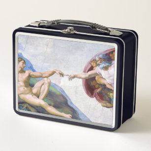 Michelangelo - Creation of Adam Isolated Metal Lunch Box