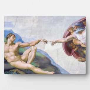 Michelangelo - Creation of Adam Isolated Plaque