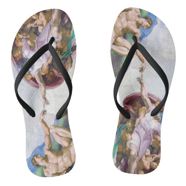 Michelangelo - Creation of Adam Isolated Thongs (Footbed)