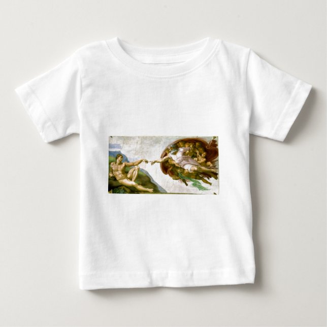 Michelangelo - Creation of Adam Painting Baby T-Shirt (Front)