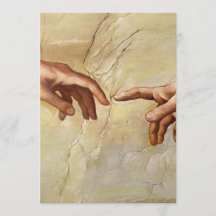 Michelangelo Creation of Adam Sistine Chapel Invitation