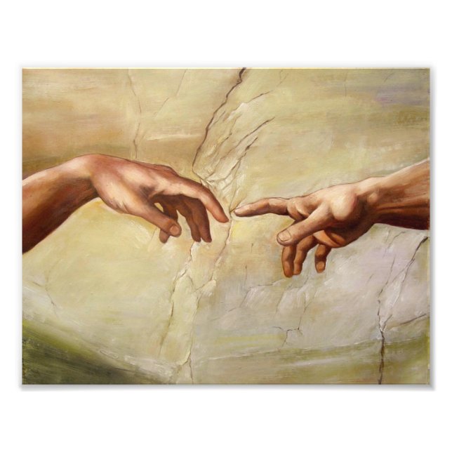 Michelangelo Creation of Adam Sistine Chapel Photo Print (Front)