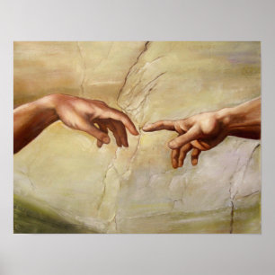 Michelangelo Creation of Adam Sistine Chapel Poster