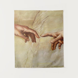Michelangelo Creation of Adam Sistine Chapel Tapestry