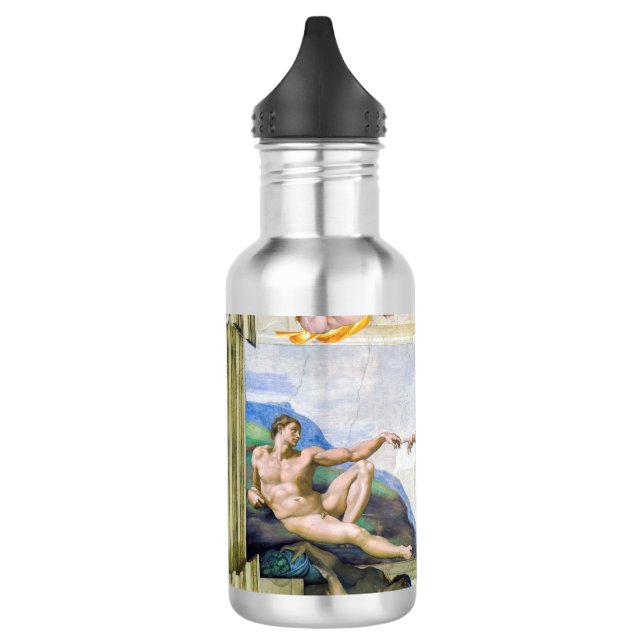Michelangelo - Creation of Adam, Sistine Chapel's 710 Ml Water Bottle (Left)
