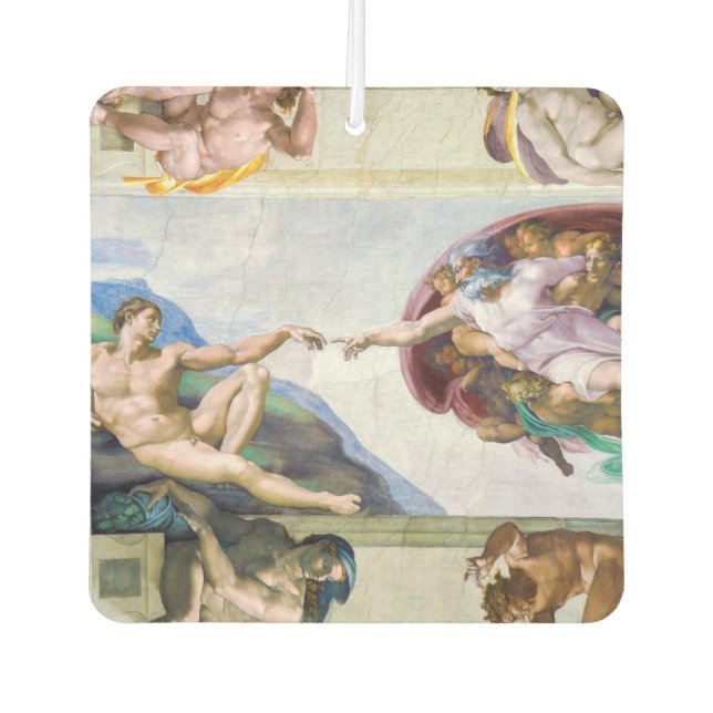 Michelangelo - Creation of Adam, Sistine Chapel's Car Air Freshener (Front)