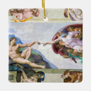 Michelangelo - Creation of Adam, Sistine Chapel's Ceramic Ornament
