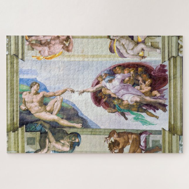 Michelangelo - Creation of Adam, Sistine Chapel's Jigsaw Puzzle (Horizontal)