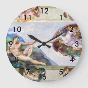 Michelangelo - Creation of Adam, Sistine Chapel's Large Clock