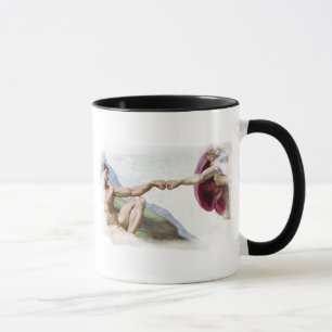 Michelangelo Creation Of Man - God Adam Fist Bump Mug