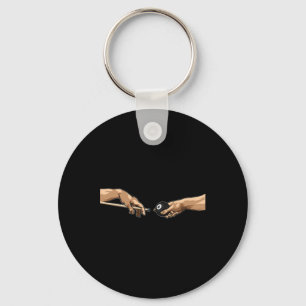 Michelangelo Hands Creation Of Adam Pool Billiards Key Ring