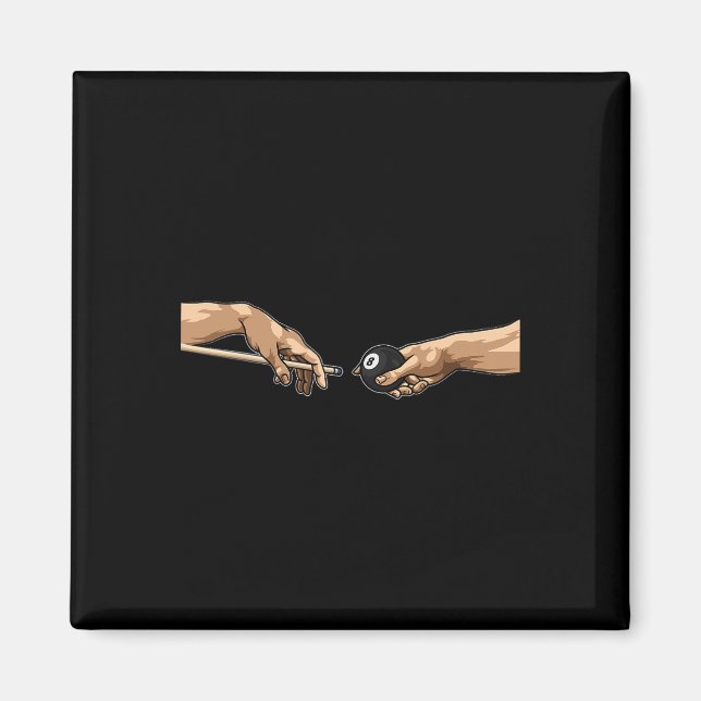 Michelangelo Hands Creation Of Adam Pool Billiards Magnet (Front)