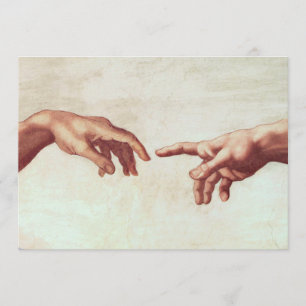 Michelangelo Hands Invitations