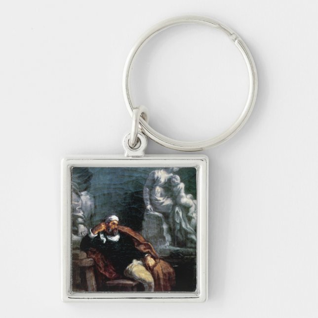 Michelangelo  in his Studio Key Ring (Front)