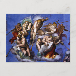 Michelangelo - Last Judgment (detail) Postcard