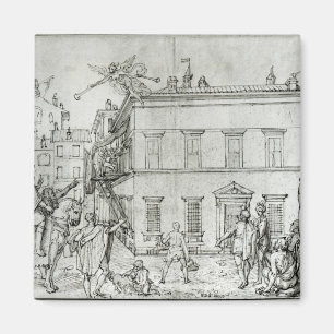 Michelangelo on horseback, visiting an artist magnet