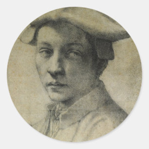Michelangelo Portrait of Andrea Quaratesi   Classic Round Sticker