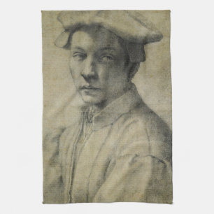 Michelangelo Portrait of Andrea Quaratesi Tea Towel