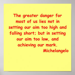 michelangelo quote poster