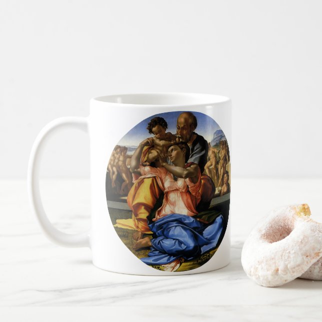Michelangelo 's Doni Tondo or Doni Madonna Coffee Mug (With Donut)