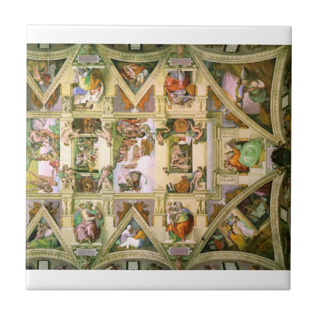 Michelangelo - Sistine Chapel Ceiling Ceramic Tile (Front)
