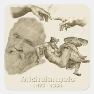 Michelangelo Square Sticker