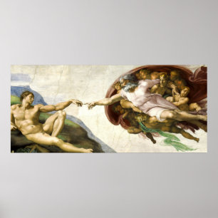 MICHELANGELO - The creation of Adam 1512 Poster