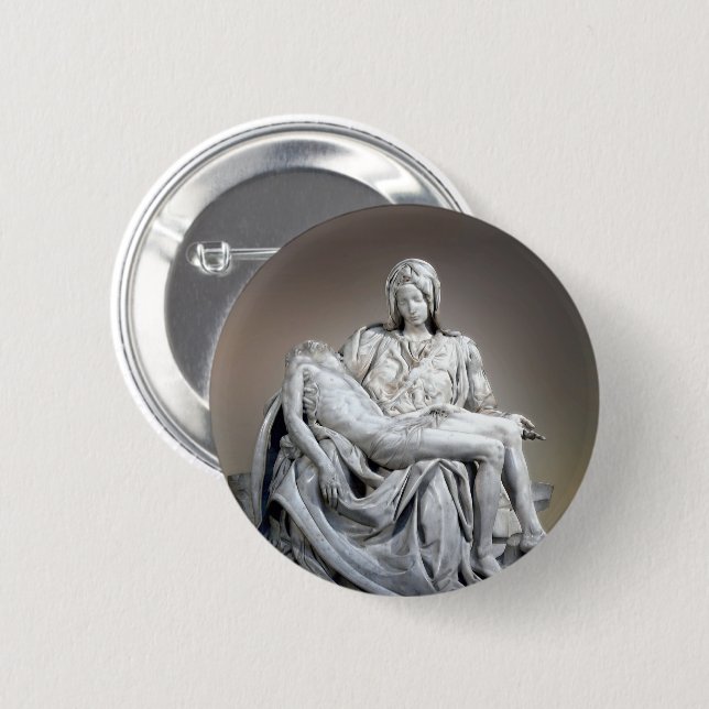 Michelangelo - The Pieta 6 Cm Round Badge (Front & Back)
