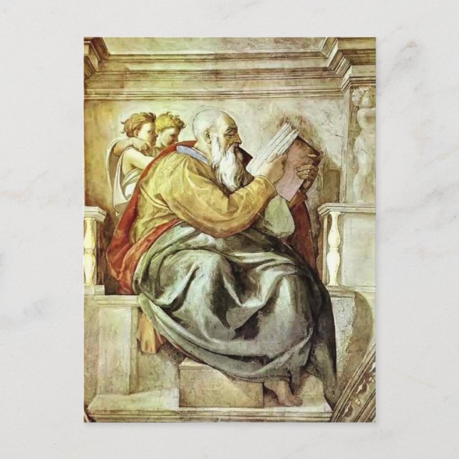 Michelangelo: The Prophet Zechariah Postcard (Front)