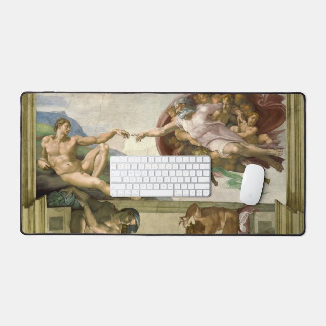 Michelangelo's Creation of Man (Creation of Adam) Desk Mat (Keyboard & Mouse)