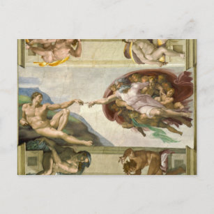 Michelangelo's Creation of Man (Creation of Adam) Postcard