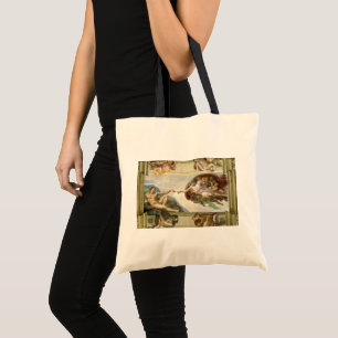 Michelangelo's Creation of Man (Creation of Adam) Tote Bag