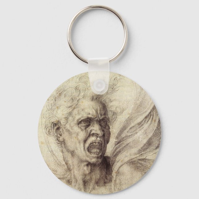 Michelangelo's Damned Soul, Head of a Man Key Ring (Front)