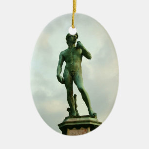 Michelangelo's David 2 Ceramic Ornament