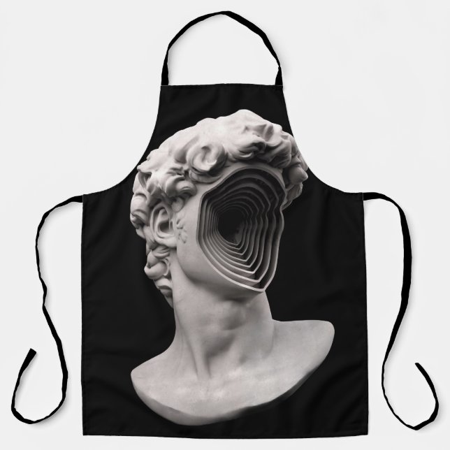 Michelangelo's David classical bust head Apron (Front)