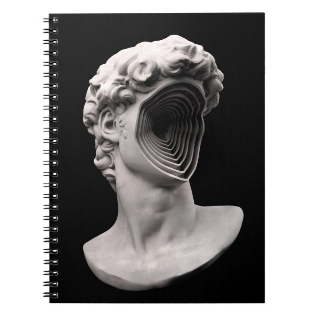 Michelangelo's David classical bust head Notebook (Front)